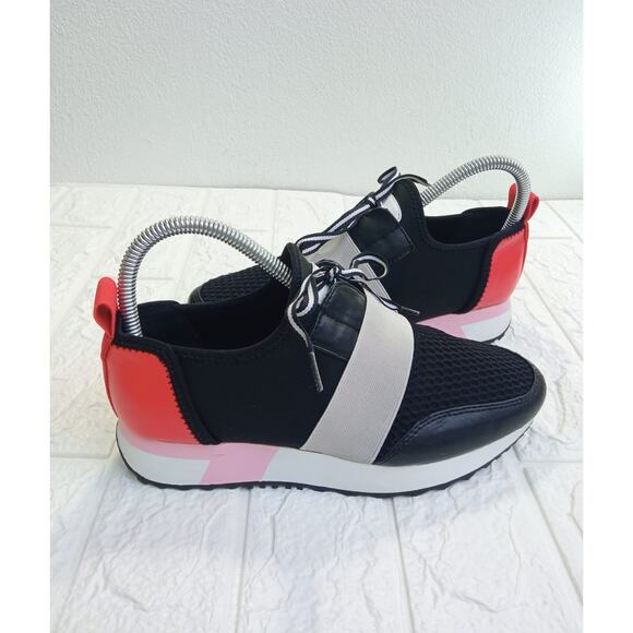 Steve Madden Women's Antics ANTI01AS1 Black Red Sneaker Shoes Size 7 M - Picture 2 of 8